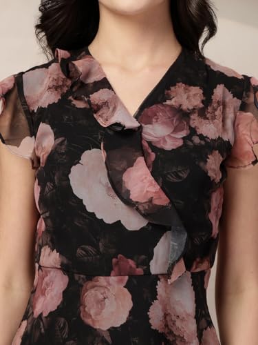 Style Quotient Women Black Printed Maxi Dress