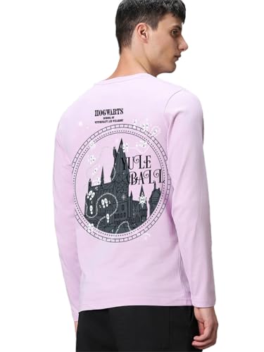 Bewakoof Official Marvel Merchandise Hogwarts Mens Graphic Print Regular Fit Full Sleeve Round Neck Cotton Jersey T-Shirt_65983