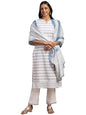 Libas WomenS Cotton Blend Kurta Set (35365_Off White