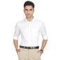 Turtle Men 100% Cotton Regular Fit White Self Design Half Sleeve Formal Shirt