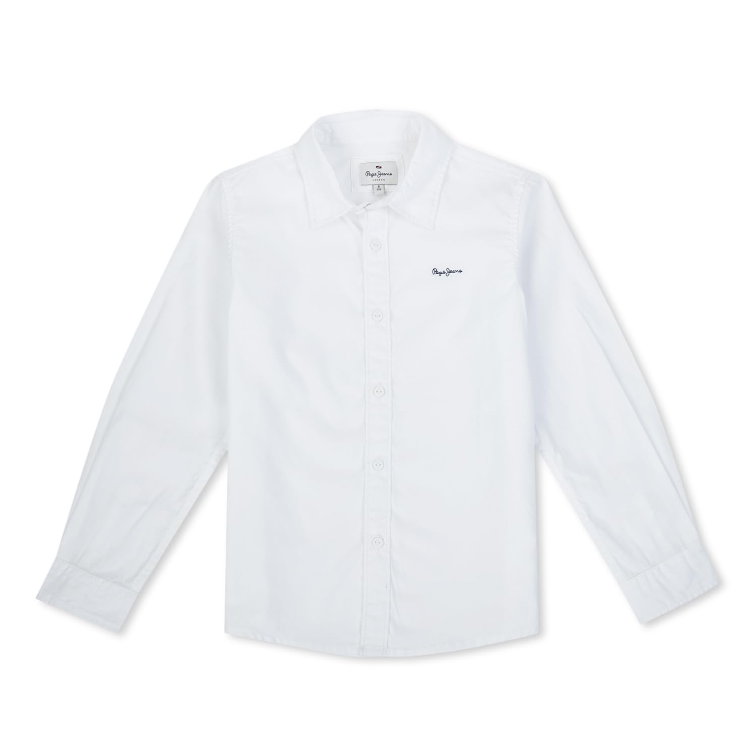 Pepe Jeans BoyS Cotton Regular Fit Shirt (Pb302537_White, 10-11 Years