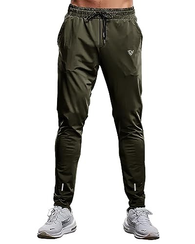 EYEBOGLER Mens Regular Fit Full Elastic Track Pant Green
