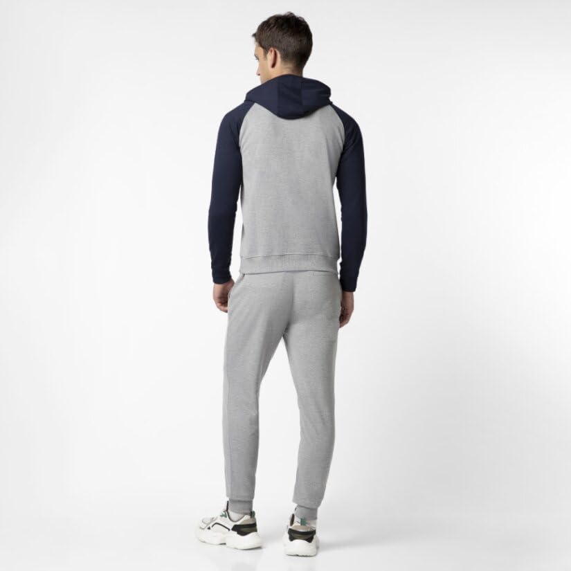FYLTR Mens Casual Colourblock Raglan Hoodie with Drawstrings - Utility Pockets | Ribbed Hem & Cuff