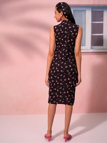 Ketch WomenS Polyester Blend Knee-Length Dress (Khj6000549 Multicolor