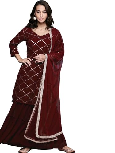 Fashion Basket Georgette Kurta Plazzo Set for Women