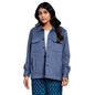 Fabindia WomenS Cotton Twill Nehru Jacket (6025697Dark Blue_Dark L)
