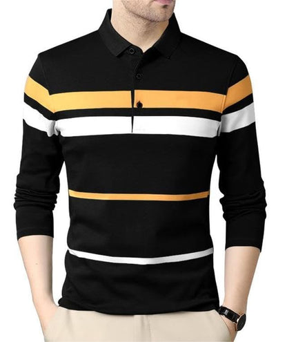 Noble Monk MenS Regular Fit Polo T Shirt |Full Sleeves |Collar Tshirts | Casual T-Shirt For Men
