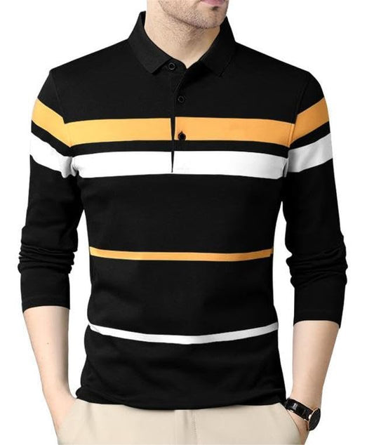 Noble Monk MenS Regular Fit Polo T Shirt |Full Sleeves |Collar Tshirts | Casual T-Shirt For Men