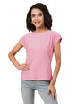 Kotty WomenS Solid Round Neck Cotton Blend T-Shirt
