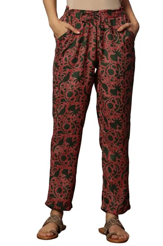 Folksong Strechable Straight Pants for Women | Trousers for Women | W for Woman
