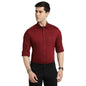 Turtle Men Solid Slim Fit Maroon Printed Full Sleeve Casual Shirt