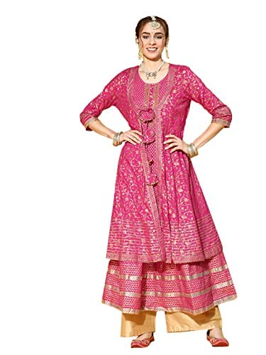 ishin Women's Viscose Rayon Embellished Green Embroidered Straight Kurta