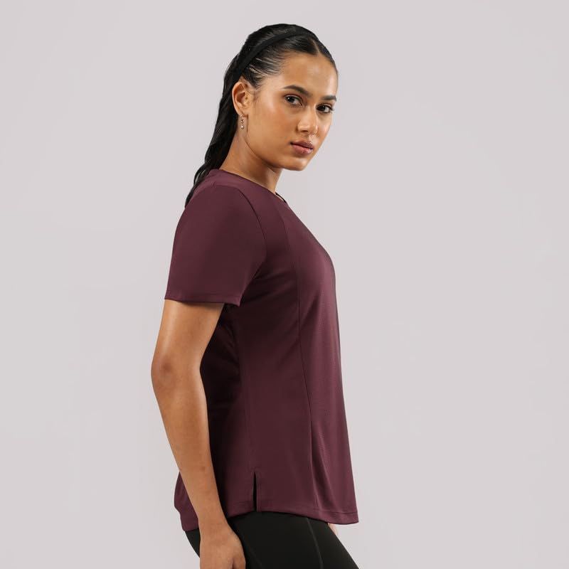 BlissClub CloudFlex Round Neck Tee, Weightless Comfort All Day Long, Feels Like Second Skin, Flattering fit,Insanely Lightweight