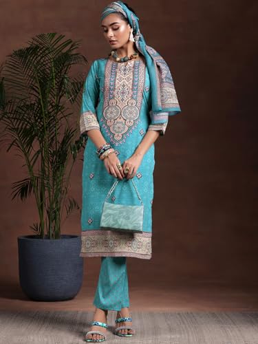 Libas WomenS Poly Crepe Kurta Set (36942