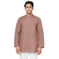 Fabindia MenS Linen Blend Printed Comfort Kurta_Mid Brown_L