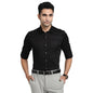 Turtle Men 100% Cotton Black Solid Slim Fit Formal Shirts