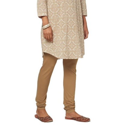 Fabindia WomenS Cotton Churidar (2103222Beige_Beige