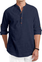 Macsivo MenS Cotton Polyester Blend Solid Short Kurta With Mandarin Collar Full Sleeve Button Closure Curved Hem Regular Fit |