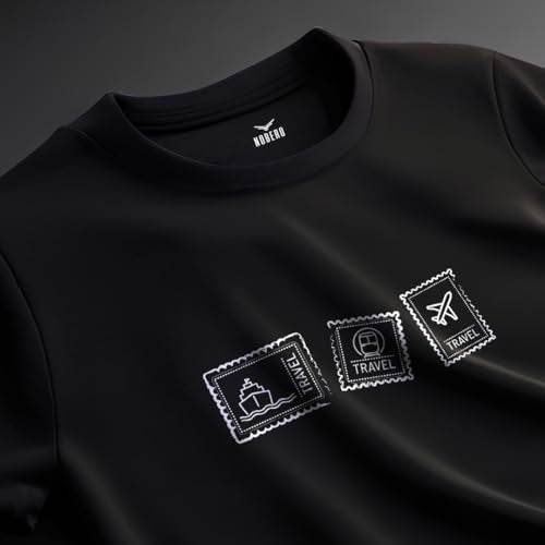 Nobero MenS Solid Regular Fit T-Shirt (1M-Twts-C0695_Black