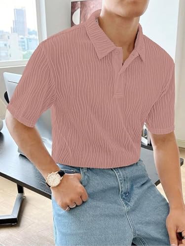 Leriya Fashion Cotton T-Shirt For Men  Soft Breathable Fabric | Regular Fit Half Sleeve Collar Tee For Summer Casual Wear (Avail