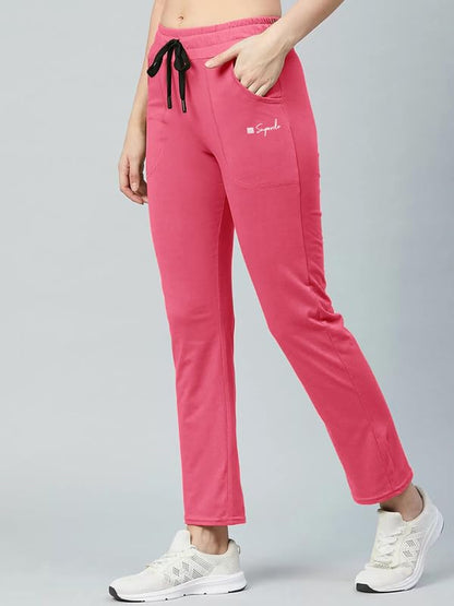 Pinkmint Women Combo Track Pant l Pure Cotton Pyjamas l Fancy Pocket Trouser l Gym, Regular Home Wear (Pack of 2)