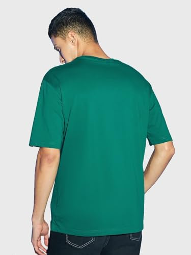 Bewakoof X Streetwear Mens Aventurine Green Oversized T-Shirt