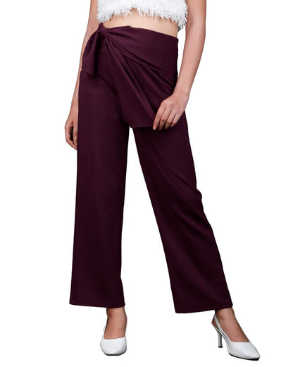 Noble Monk Women Regular Fit Casual Pant | High Waist Trouser | Wide Leg Baggy Korean Pants Trousers For Women Black
