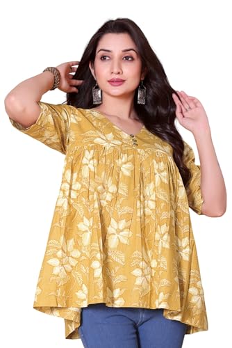 Shiv Textiles Women's Cotton Printed Kurti