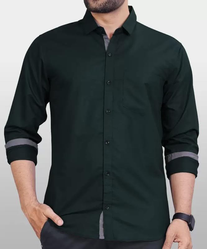 Tee Projekt Casual Cotton Long Sleeve Shirt for Men Formal Wear Regular Wear