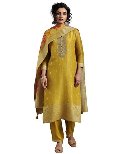 Libas WomenS Chanderi Silk Kurta Set (275790R