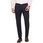 Turtle Men Navy Blue Slim Fit Self Design Trousers