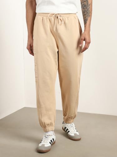 Nobero MenS Loose Sweatpants (1M-Bwjg-R0171_Pebble