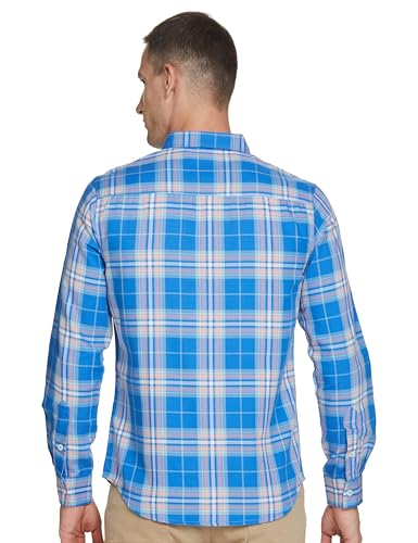 The Indian Garage Co Mens Regular Fit Shirt (1122-SHCCCPYD-07-01_Blue