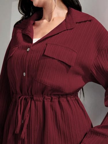 Tadkee WomenS Polyester Solid Color Casual Long Sleeve Top And Pant Co-Ord Set With Pockets | Co Ord Set For Women | Kurta Set