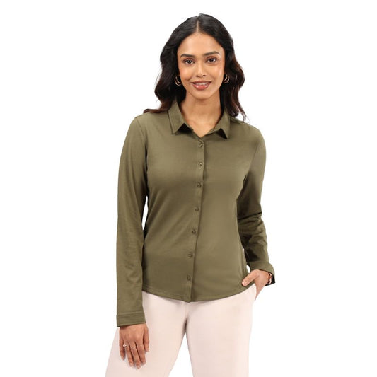 BlissClub Cotton Pro Classic Shirt, Cotton-Like Comfort, Sweat-Free Confidence, Flattering fit, Chic Workwear, Buttoned Front