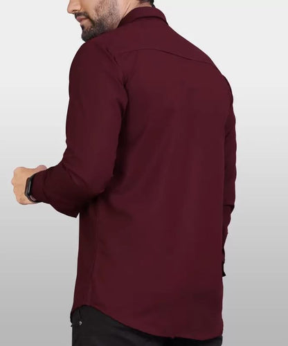 Tee Projekt Shirt for Men Cotton Spread Collar Long Sleeve Shirt Suitable for Event Formal Casual
