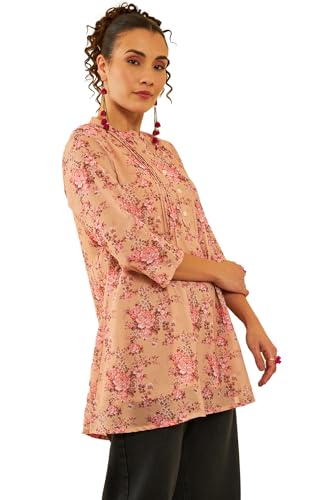 Soch Womens Regular Tunic (FWS4TU30071A_Beige