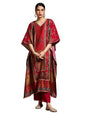 Varanga Gota Detailed Ethnic Floral Printed Kaftan & Trouser-Karva Chauth Special