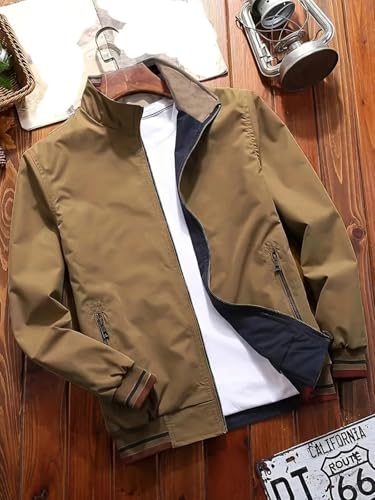 Lymio men jackets || bomber jacket for men || Lightweight Outwear Sportswear Polyester Standard Length Bomber Jacket (J4-6) (IN,