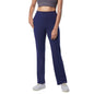 BlissClub Women The Ultimate High Rise Straight Pants|Trousers for Women|Straight Fit|Pintuck Design|Polyester,Blue