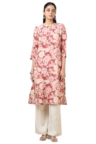 Soch Womens Tissue Botanical Regular Kurta (CWS5KU61086_Blush Pink