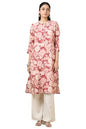 Soch Womens Tissue Botanical Regular Kurta (CWS5KU61086_Blush Pink
