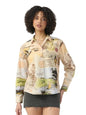 The Souled Store Winnie The Pooh: Wonderland Women and Girls Long Sleeves Collared Neck Button Front Beige Printed Regular Fit C