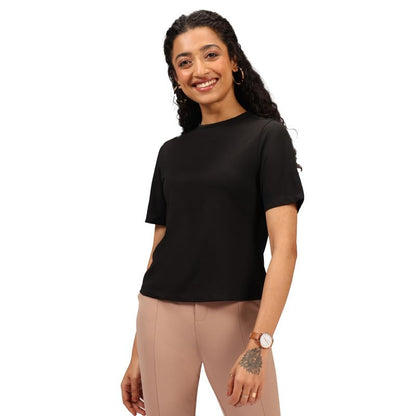 BlissClub Cotton Pro High Neck Top, Cotton-Like Comfort, Sweat-Free Confidence, Chic high Neck, Flattering fit