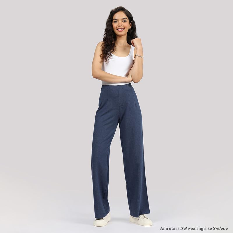 Work-to-Wine Twill Wide Dart Pants | Insanely Breathable | Elasticated Waistband | 2 Pockets | Mock Fly | Wide Silhouette | Styl