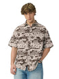 The Souled Store Farms Men and Boys Short Sleeves Collared Neck Button Front Cotton Blend Oversized Shirts