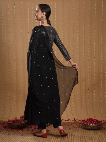 ANNI DESIGNER Women Viscose Rayon Kurta Pant with Dupatta Set