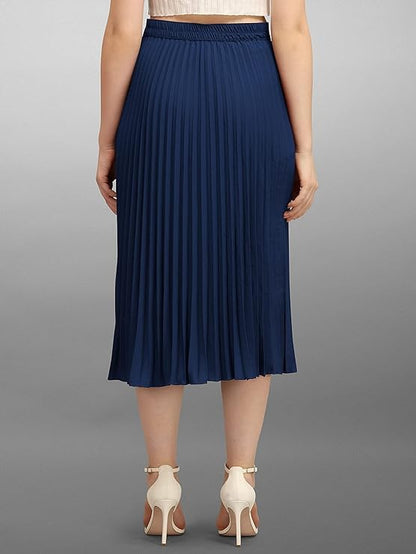 Kzully | Chic Midi Skirts Elegant Ensembles For Women & Girls Navy