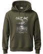 ADRO Men's Cotton Blend Neck Hooded Sweatshirt (H24-CHILL-OL_Olive