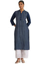 Soch WomenS Denim Polka Dots Regular Kurta (Cws5Ku61235_Indigo